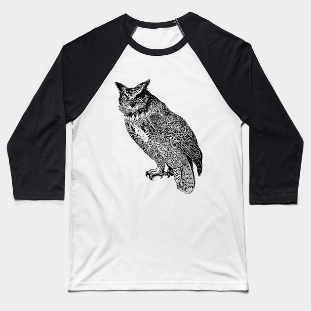 Big Owl Design, Great Owl Design, Large Owl, HIking Design, Owl Lover Design, Hikers Shirt Design Baseball T-Shirt by penandinkdesign@hotmail.com